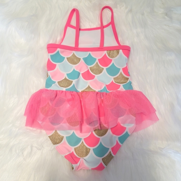 Carters girls swimsuit, mermaid tutu one-piece - Picture 2 of 3